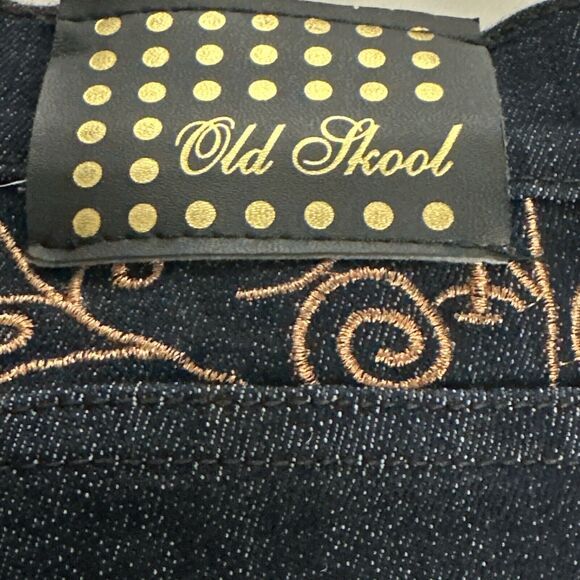 Old Skool Womens Flap Pocket Dark Jeans size 10 - Picture 5 of 12